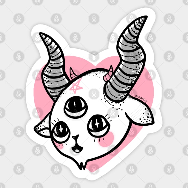 little baby baphomet Sticker by dett